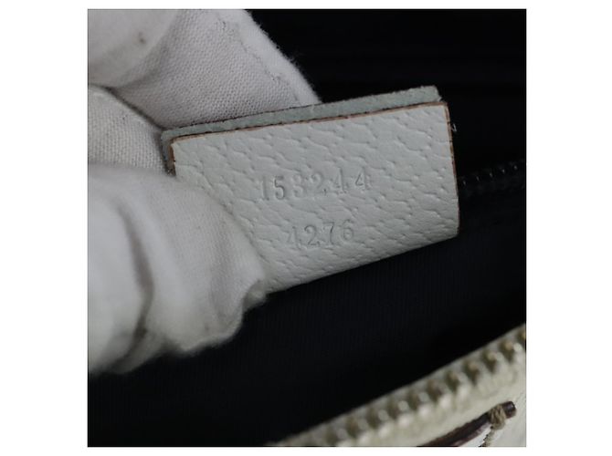 Gucci Sherry Line Schultertasche aus Canvas Medium Weiß - Ansicht 6