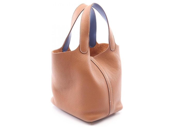 Bolso Hermès Picotin Lock PM Eclat Castaño - vista 2