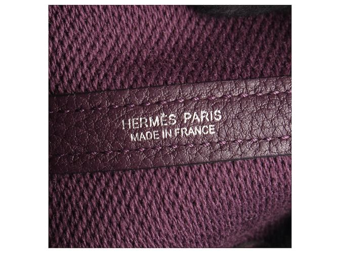 Bolsa Tote PM Garden Party da Hermès Bege Roxo - vista 4