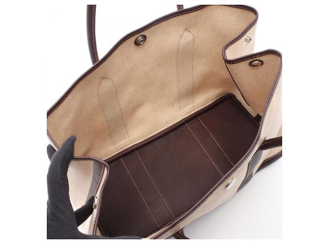 Borsa Tote Garden Party PM di Hermès Marrone Beige - vista 3