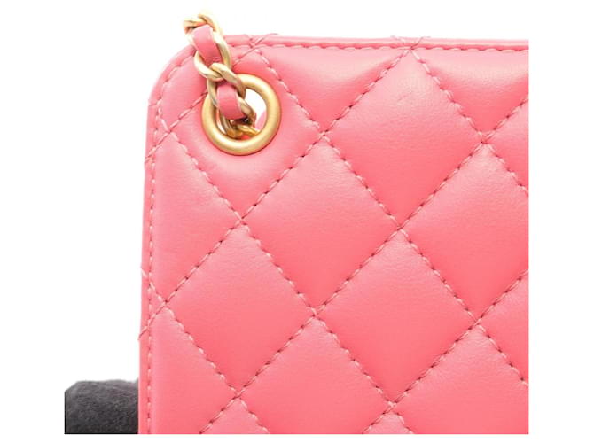 Borsa a Spalla Chanel Matelassé Coco Mark Rosa - vista 7