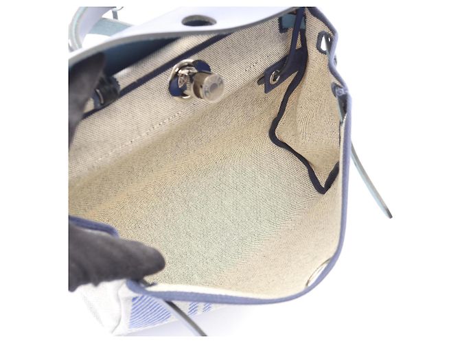 Hermès Hermes Herbag Zip PM 2-Way Handbag Brown Blue Cream - view 3