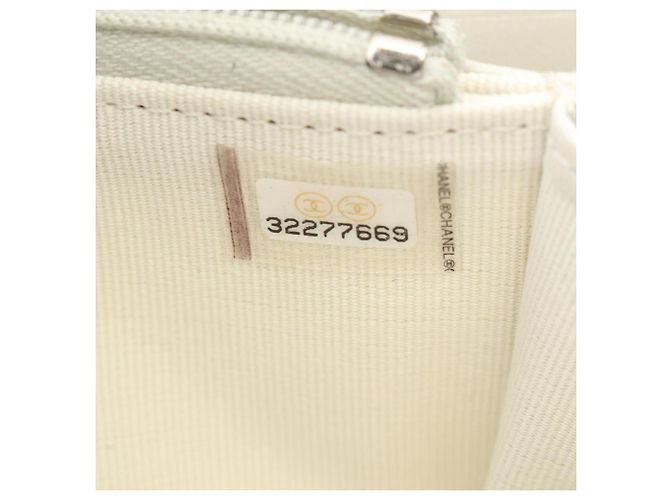 Borsa per telefono Chanel Matelassé in verde e argento - vista 5