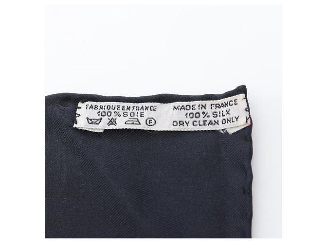 Bufanda Hermès Carré 90 Poste y Caballería Negro Multicolor - vista 3