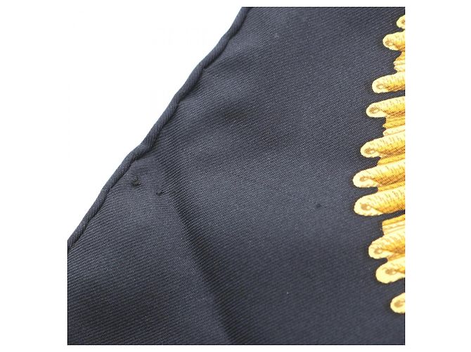 Bufanda Hermès Carré 90 Poste y Caballería Negro Multicolor - vista 4