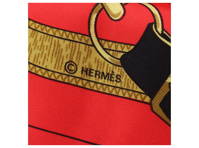 Sciarpa Hermès Carré 90 Eperon d'or Rosso Multicolore - vista 2