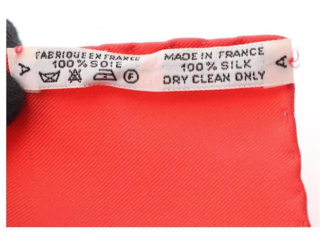 Sciarpa Hermès Carré 90 Eperon d'or Rosso Multicolore - vista 3
