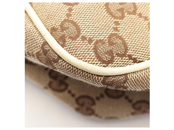 Borsa a Spalla Gucci GG Canvas Beige Crudo - vista 5