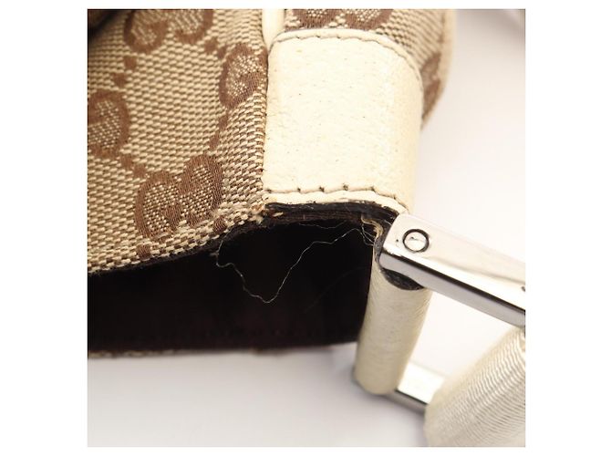 Borsa a Spalla Gucci GG Canvas Beige Crudo - vista 6