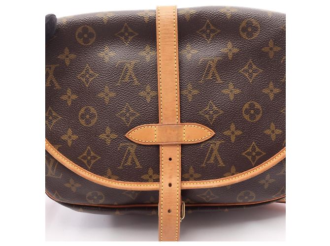 Borsa a Spalla Saumur 30 Louis Vuitton Marrone - vista 7