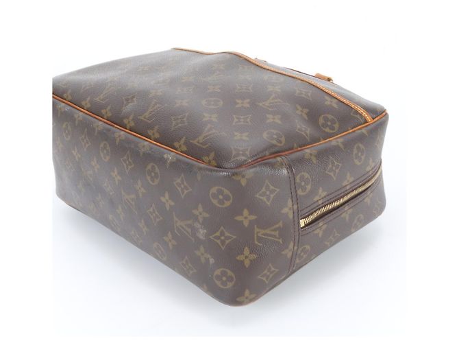Sac tote en cuir Monogram Deauville Louis Vuitton Marron - vue 6