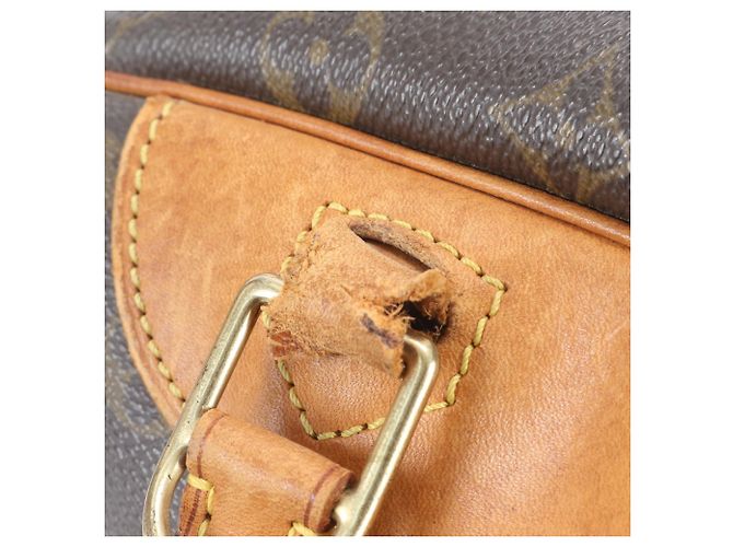 Sac tote en cuir Monogram Deauville Louis Vuitton Marron - vue 8
