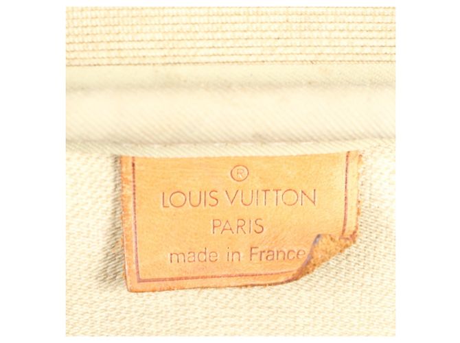 Sac tote en cuir Monogram Deauville Louis Vuitton Marron - vue 9