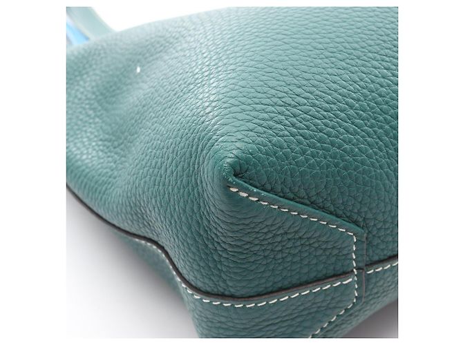 Hermès Double Sens 36 Tote Bag Blau Grün - Ansicht 10
