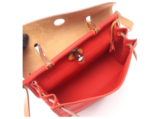 Hermès Hermes Herbag Zip PM 2-Way Handbag Brown Red - view 3