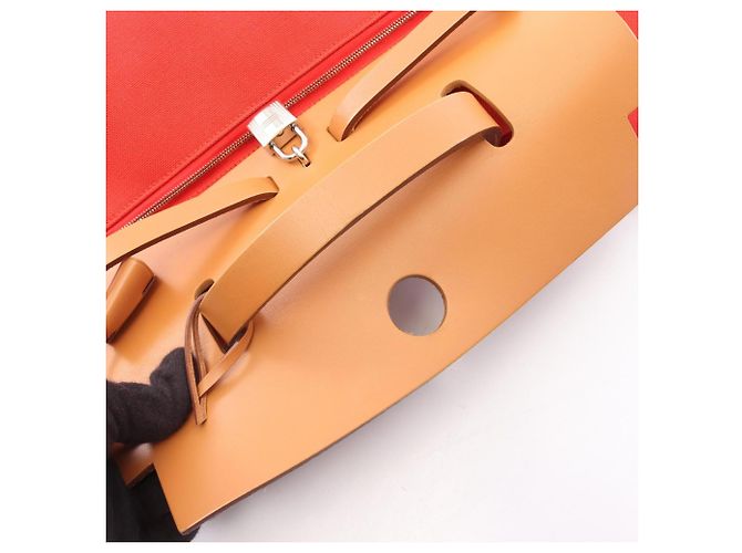 Hermès Hermes Herbag Zip PM 2-Way Handbag Brown Red - view 9