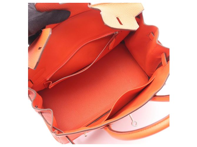 Hermès Birkin 30 Handtasche in Orange - Ansicht 3