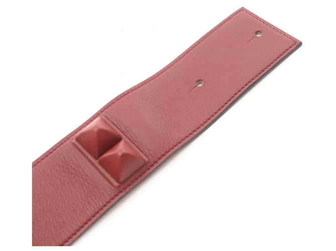 Hermès Collier de Chien Leder Gürtel Bordeaux - Ansicht 4
