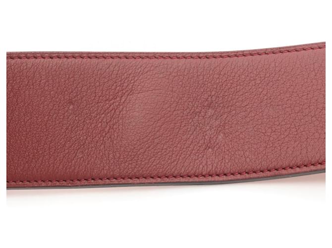 Hermès Collier de Chien Leder Gürtel Bordeaux - Ansicht 7