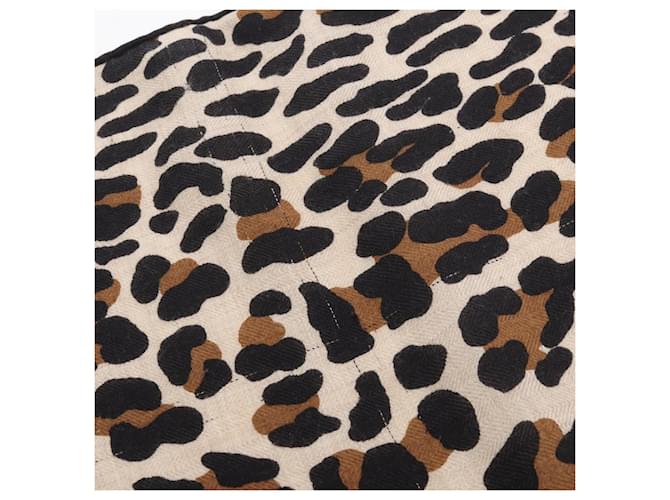 Sciarpa in seta con stampa leopardata Hermès Marrone Beige - vista 6