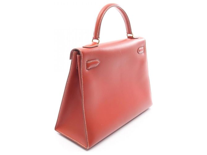 Borsa Hermès Kelly 32 marrone - vista 2