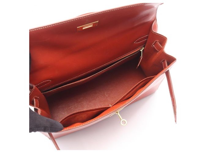 Borsa Hermès Kelly 32 marrone - vista 3