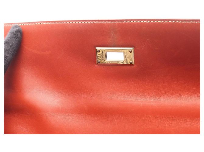 Borsa Hermès Kelly 32 marrone - vista 7