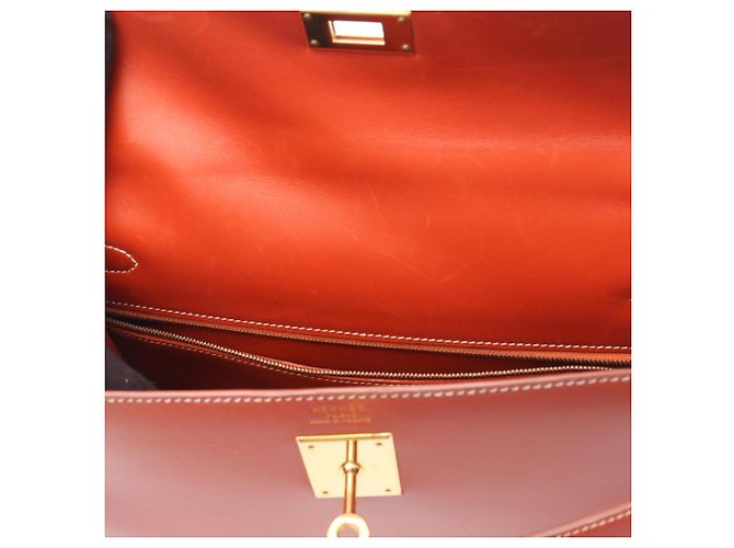 Borsa Hermès Kelly 32 marrone - vista 8