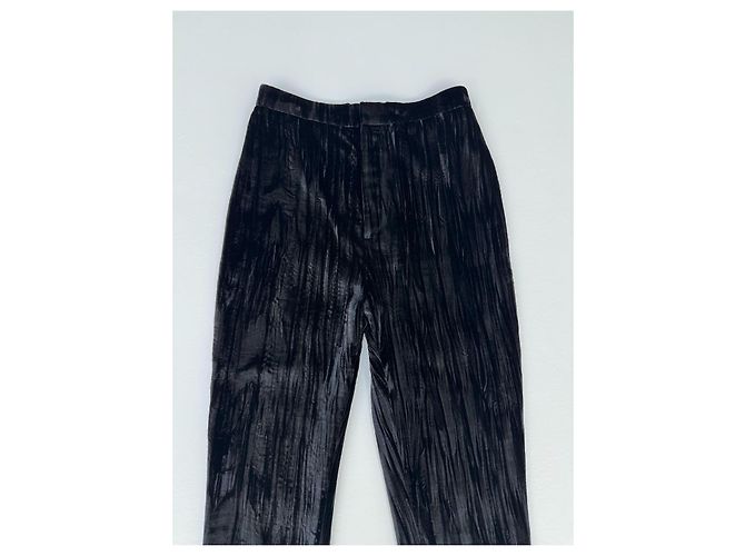 Pantalones Saint Laurent Terciopelo de Cristal Negro - vista 11