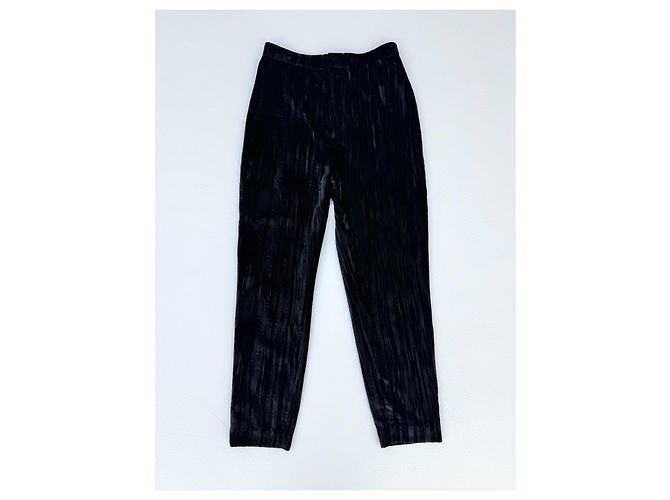 Pantalones Saint Laurent Terciopelo de Cristal Negro - vista 5