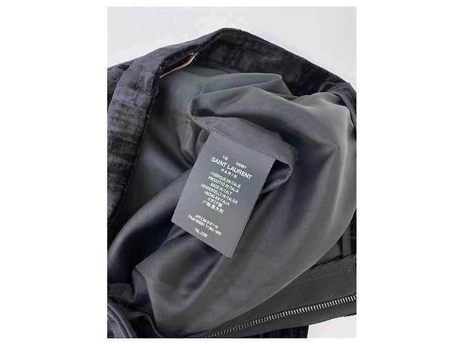 Pantalones Saint Laurent Terciopelo de Cristal Negro - vista 9