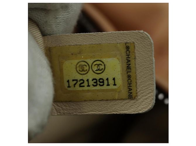 CHANEL Matelassé Rucksack aus Lammleder Beige Silber CC Auth 177984SAV - Ansicht 10