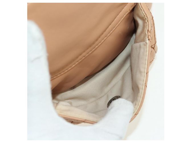 CHANEL Matelassé Rucksack aus Lammleder Beige Silber CC Auth 177984SAV - Ansicht 23