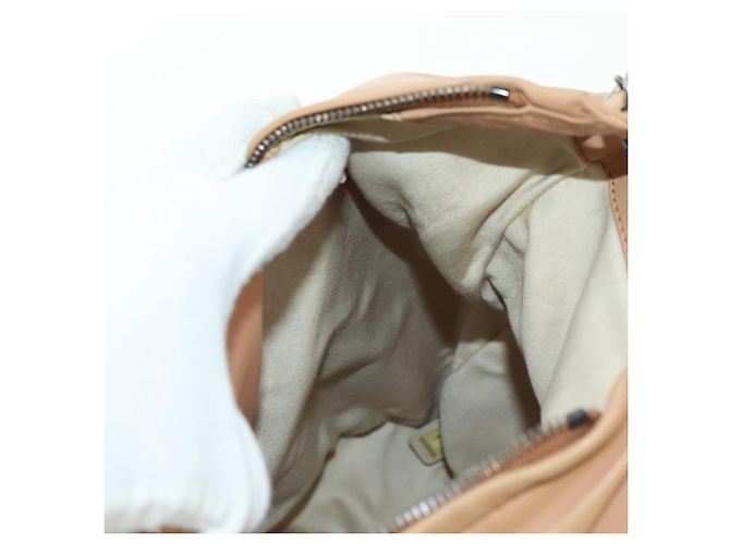 CHANEL Matelassé Rucksack aus Lammleder Beige Silber CC Auth 177984SAV - Ansicht 26