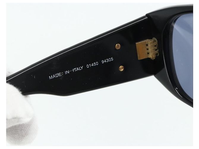 Occhiali da sole CHANEL in plastica Neri CC Auth YKZ400 Nero - vista 12