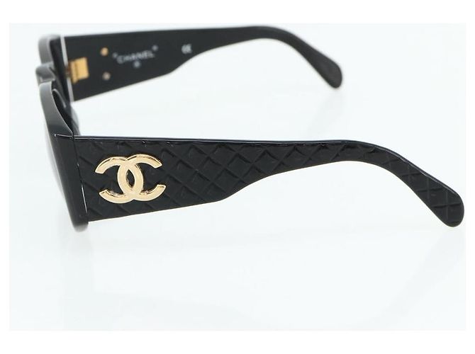 Occhiali da sole CHANEL in plastica Neri CC Auth YKZ400 Nero - vista 6