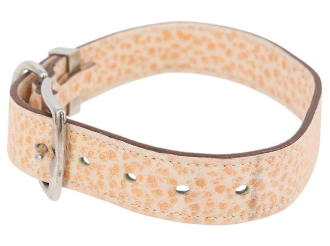 Hermès HERMES Collar Correa para Perro Cuero Naranja Plata LV Auth BA12490V - vista 3