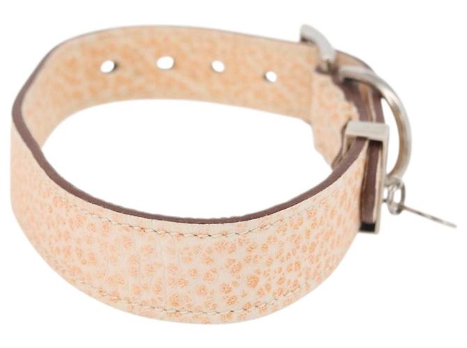 Hermès HERMES Collar Correa para Perro Cuero Naranja Plata LV Auth BA12490V - vista 4