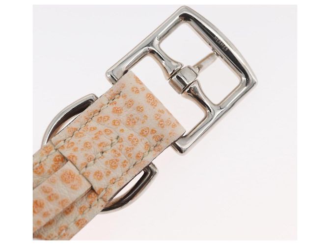 Hermès HERMES Collar Correa para Perro Cuero Naranja Plata LV Auth BA12490V - vista 6