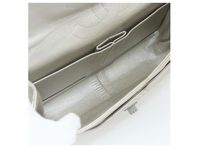 Borsa a Spalla CHANEL Chain Matelassé 2.55 in Pelle di Agnello con CC Argento Auth ka4200V - vista 10