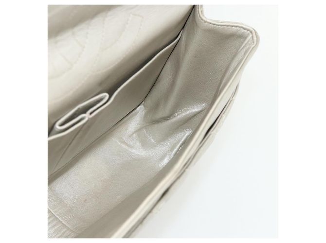Borsa a Spalla CHANEL Chain Matelassé 2.55 in Pelle di Agnello con CC Argento Auth ka4200V - vista 20