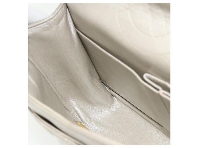 Borsa a Spalla CHANEL Chain Matelassé 2.55 in Pelle di Agnello con CC Argento Auth ka4200V - vista 21