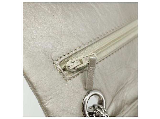 Borsa a Spalla CHANEL Chain Matelassé 2.55 in Pelle di Agnello con CC Argento Auth ka4200V - vista 25