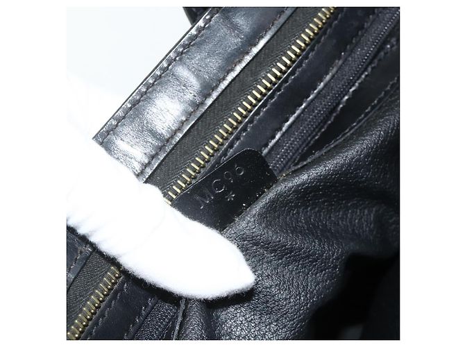 Céline Borsa a mano in tela Macadam CELINE in pelle PVC nera e oro Auth 178219A Nero D'oro - vista 12