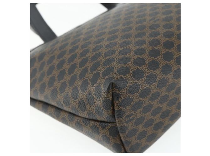 Céline Borsa a mano in tela Macadam CELINE in pelle PVC nera e oro Auth 178219A Nero D'oro - vista 14