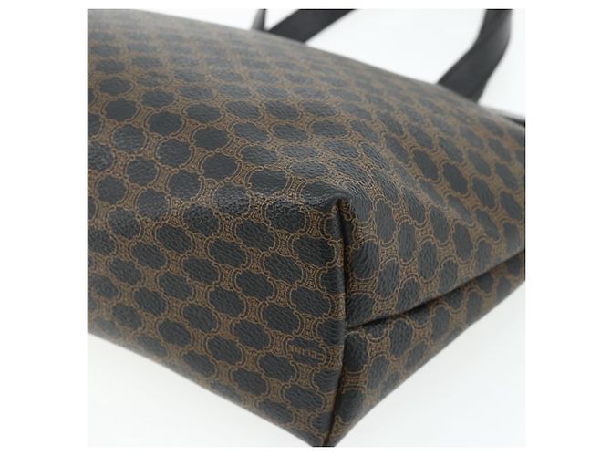 Céline Borsa a mano in tela Macadam CELINE in pelle PVC nera e oro Auth 178219A Nero D'oro - vista 15