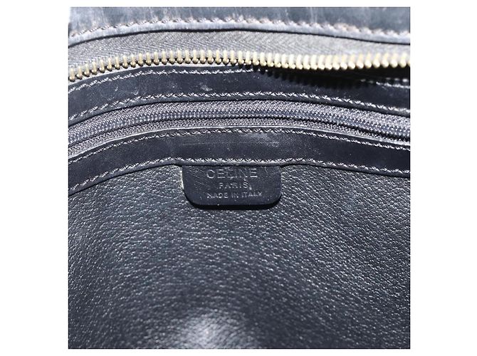 Céline Borsa a mano in tela Macadam CELINE in pelle PVC nera e oro Auth 178219A Nero D'oro - vista 17