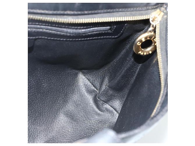 Céline Borsa a mano in tela Macadam CELINE in pelle PVC nera e oro Auth 178219A Nero D'oro - vista 18