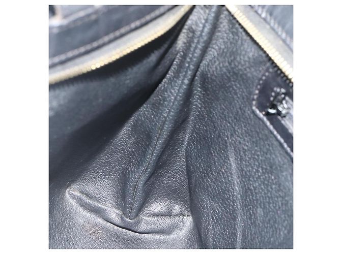 Céline Borsa a mano in tela Macadam CELINE in pelle PVC nera e oro Auth 178219A Nero D'oro - vista 19