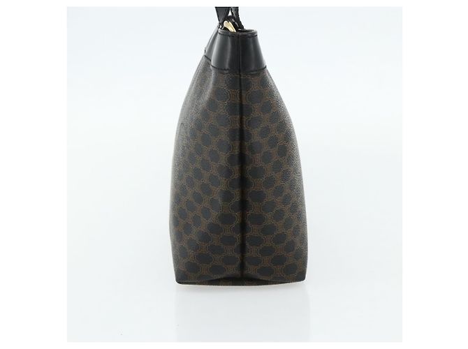 Céline Borsa a mano in tela Macadam CELINE in pelle PVC nera e oro Auth 178219A Nero D'oro - vista 3